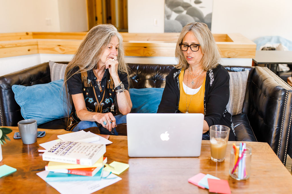 Karen with book client