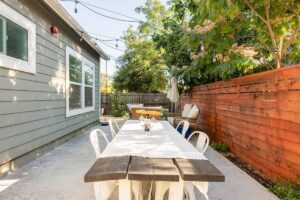 Outdoor meals, weather permitting