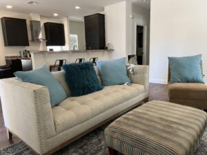 Open living room & kitchen